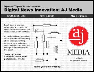 Journalism Elective JOUR 4301.003 - News Innovation at AJ Media